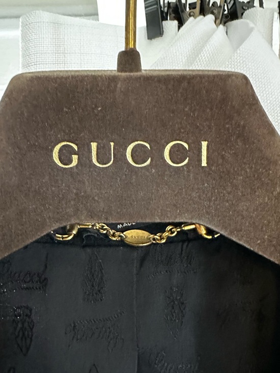 Gucci Black Wool Blazer | Gold Crest Buttons | Made in Italy | IT 38 - Picture 3 of 12